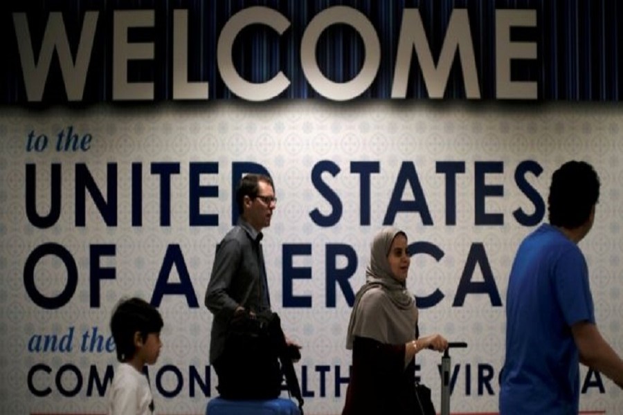 Passengers arrive at Washington's international airport in July after the Supreme Court. Reuters/Files