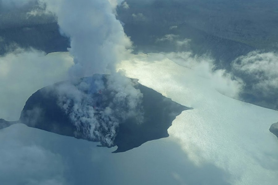 Manaro Voui has been in an "moderate eruption state" since Saturday. - Reuters photo