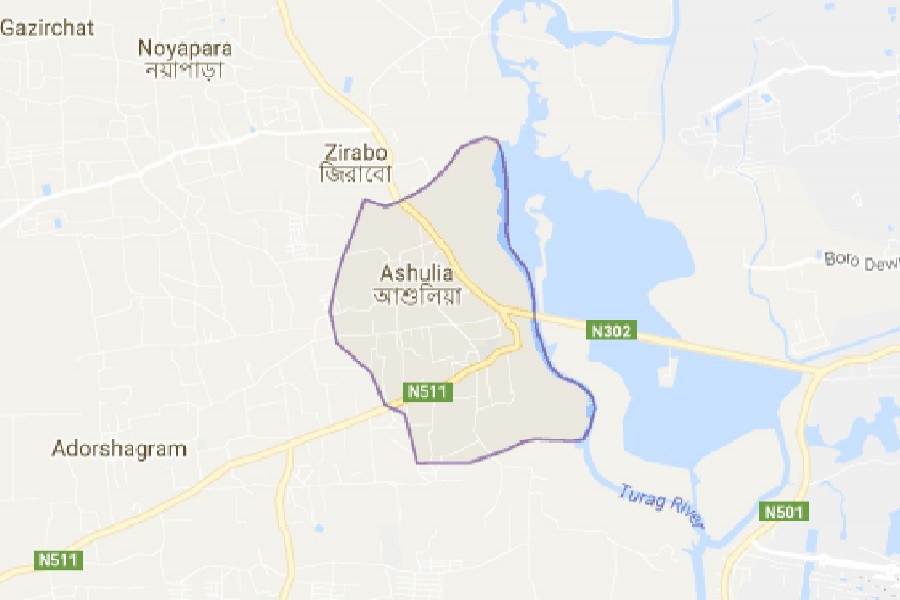 Google map showing Ashulia area of Dhaka district