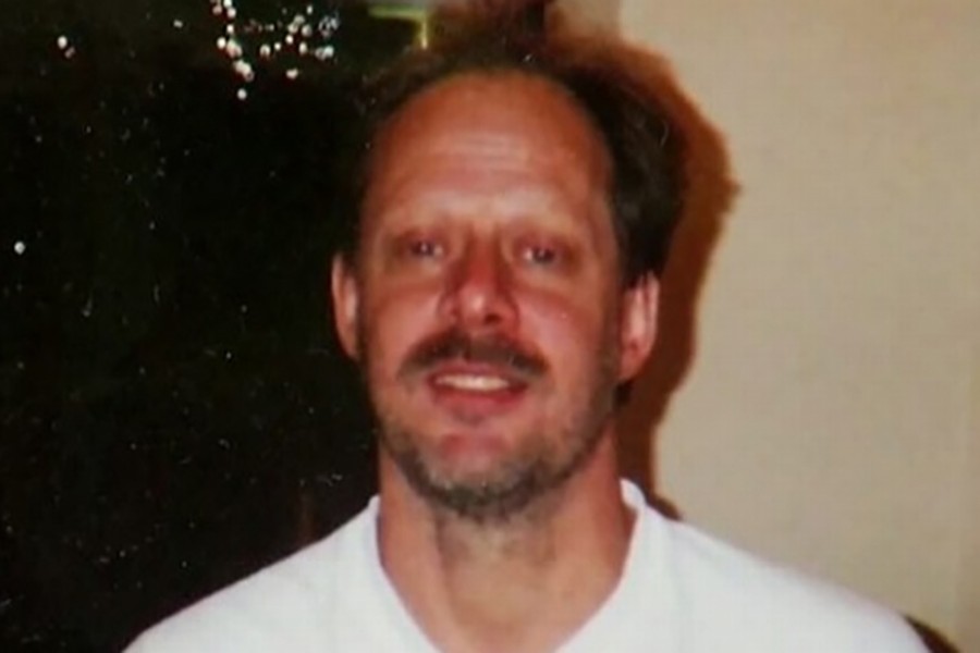 Las Vegas shooter Stephen Paddock seen in an undated photo in a still from a Reuters video.