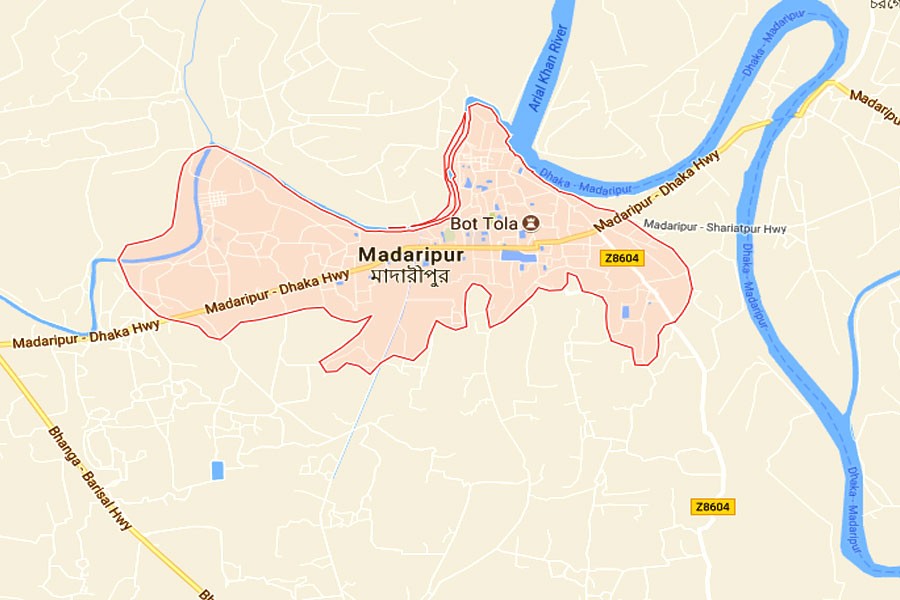 Google map showing Madaripur district