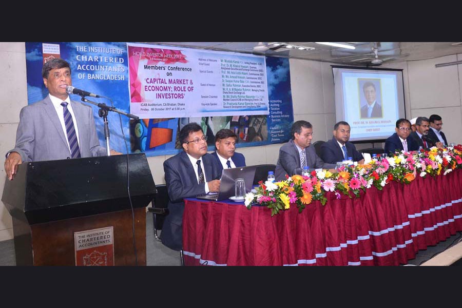 Prof. Dr. M. Khairul Hossain, Chairman, Bangladesh Securities and Exchange Commission (BSEC) attended the Seminar. Three BSEC Commissioners Prof. Md. Helal Uddin Nizami, Md. Amzad Hossain and Dr. Swapan Kumar Bala FCMA were present as Special Guests.