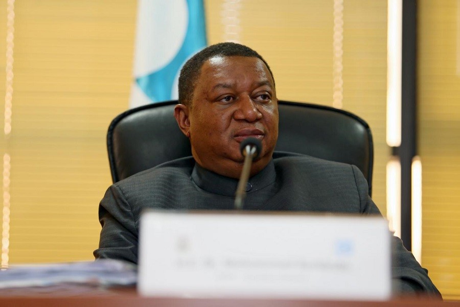 OPEC Secretary General Mohammed Barkindo speaks to the media during his visit in Abuja, Nigeria February 27, 2017. Reuters