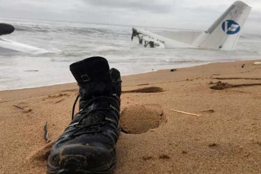 The wreckage is close to the shore. - Reuters photo