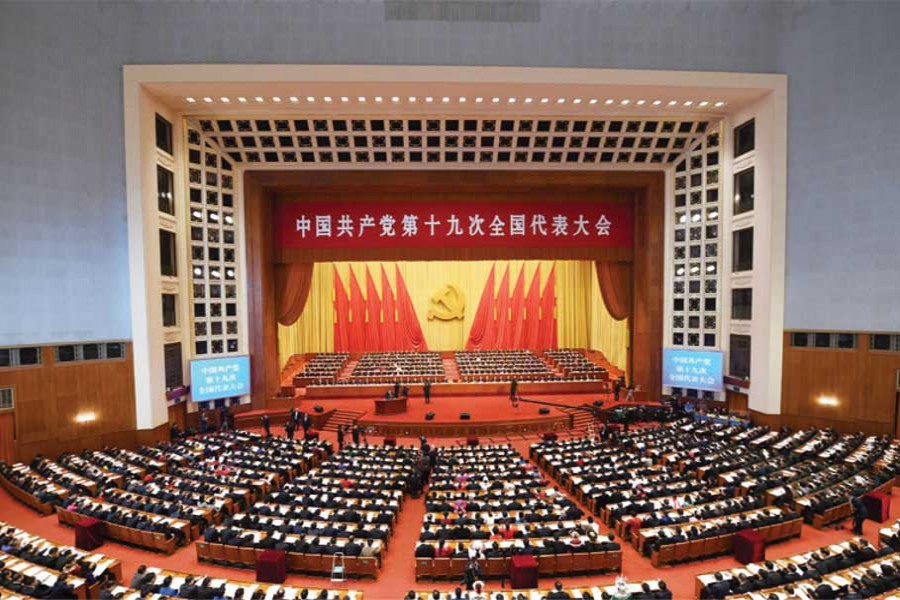 The 19th National Congress of the Communist Party of China (CPC) opens at 9 a.m., October 18, 2017 at the Great Hall of the People in Beijing. 	—Photo: Xinhua