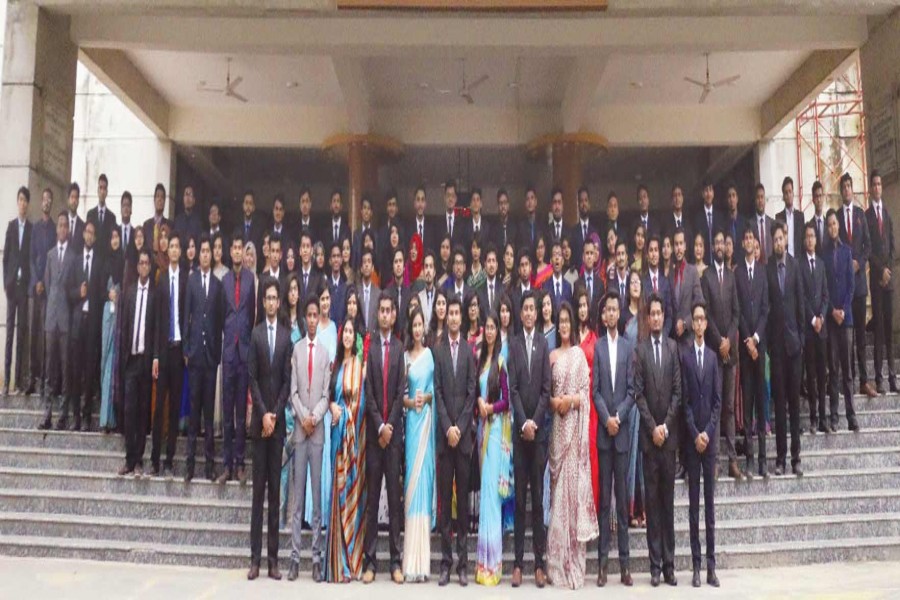 Delegates and organising committee members of Bangladesh University of Professionals Model United Nations Conference, 2017