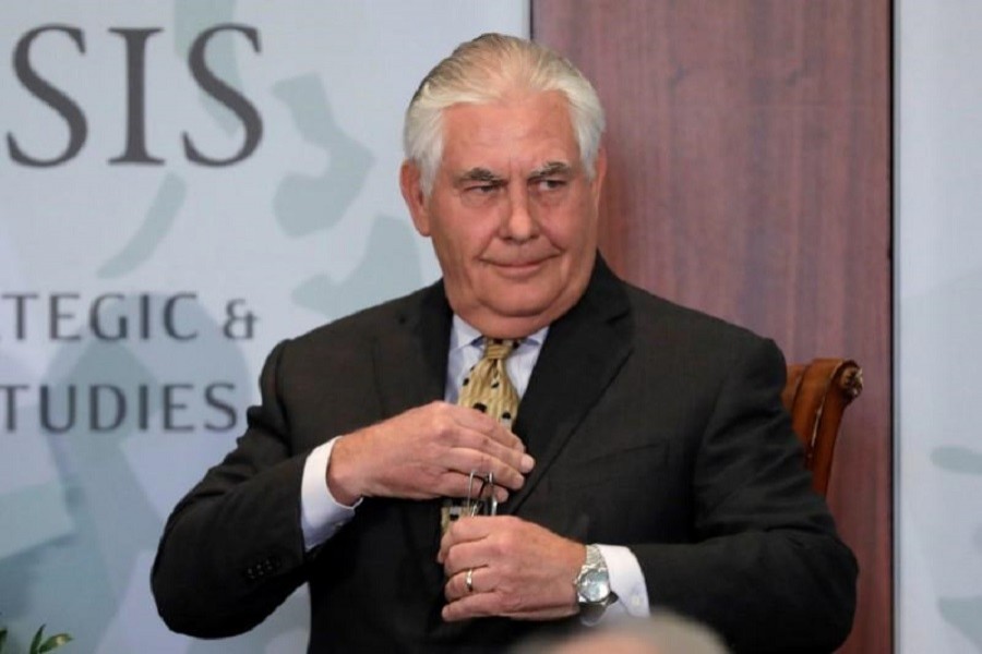 US Secretary of State Rex Tillerson arrives to deliver remarks on Relationship with India for the Next Century at the Center for Strategic and International Studies (CSIS) in Washington, US, October 18, 2017. Reuters