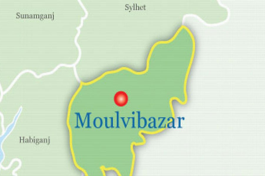 Google map showing Moulvibazar district