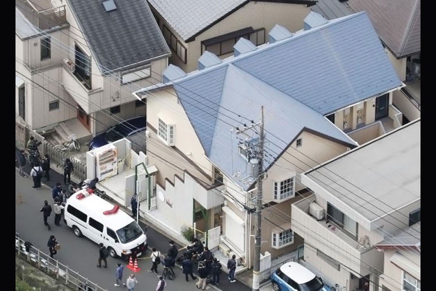 An aerial photo of Shiraishi’s apartment. (collected)