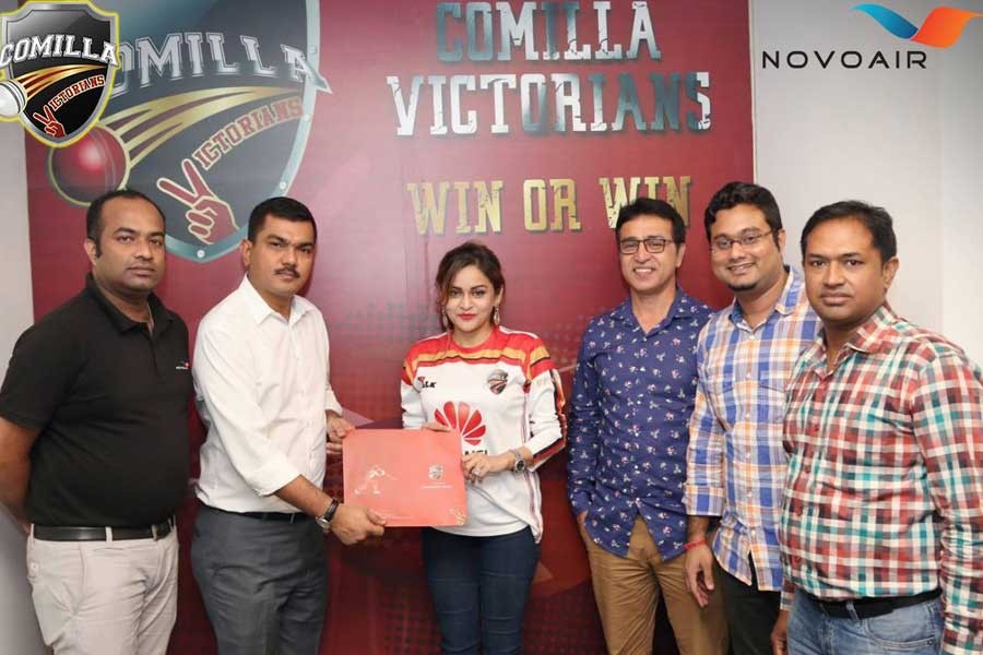 A K M Mahfuzul Alam, Senior Manager of Marketing & Sales of Novoair Airline, and Nafisa Kamal, owner of the Comilla Victorians, signed the agreement.