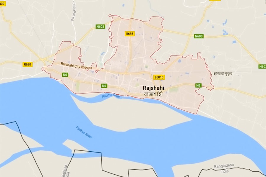 Google map showing Rajshahi division