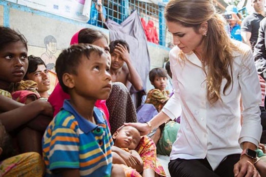 Queen Rania bats for the Rohingyas