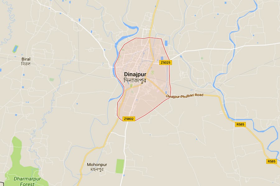 Google map showing Dinajpur district
