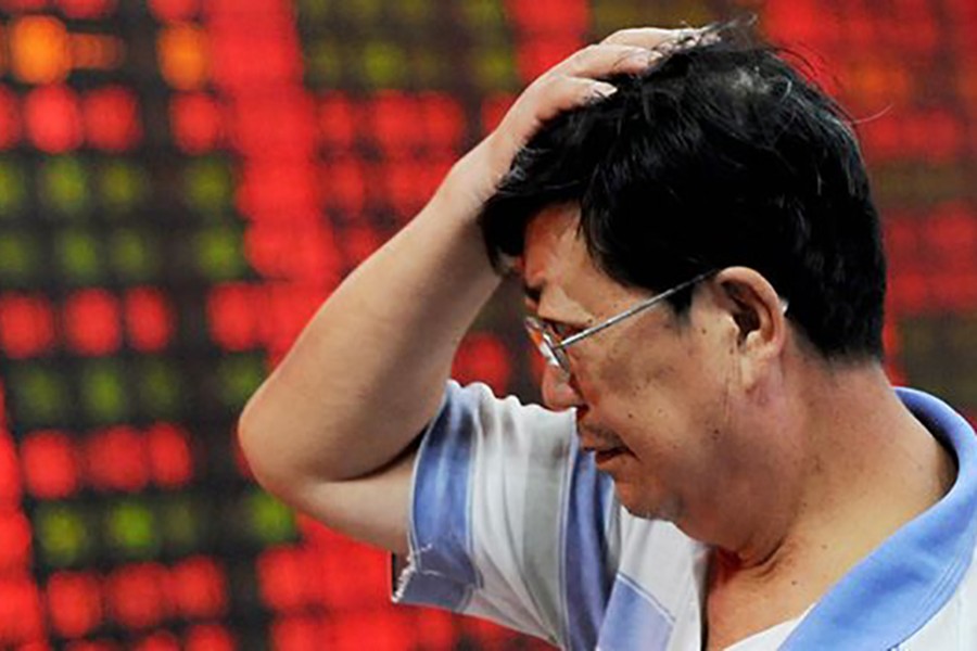 China stocks fall to 3-month low