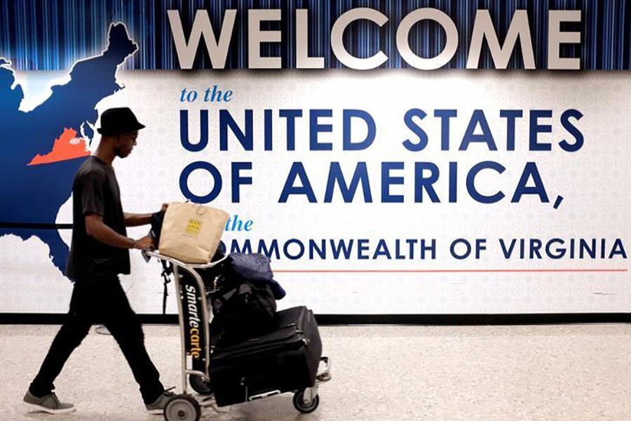A man exits the transit area after clearing immigration and customs on arrival at Dulles International Airport in Dulles, Virginia, US on September 24 last. - Reuters file photo