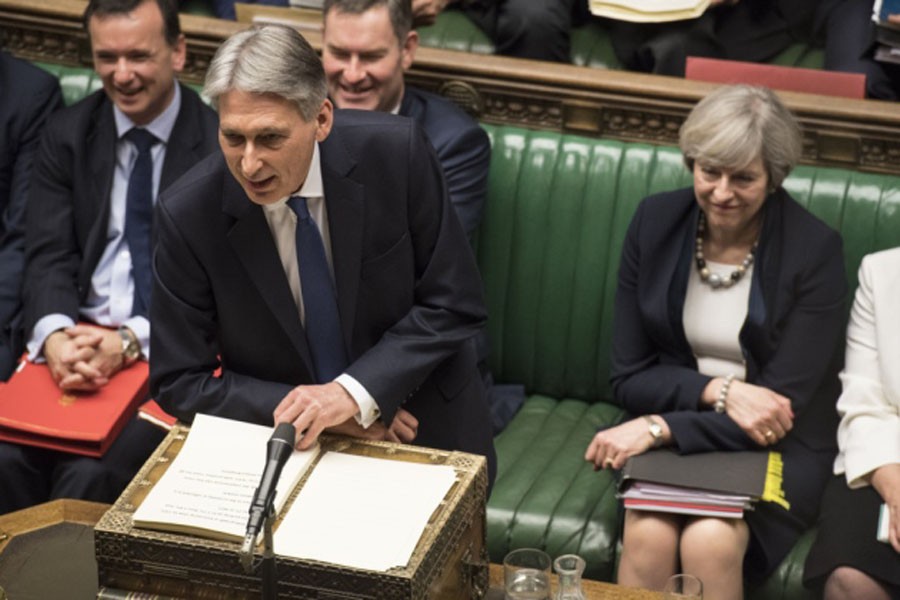 Chancellor Philip Hammond announcing the 2017 Spring Budget in the House of Commons.
