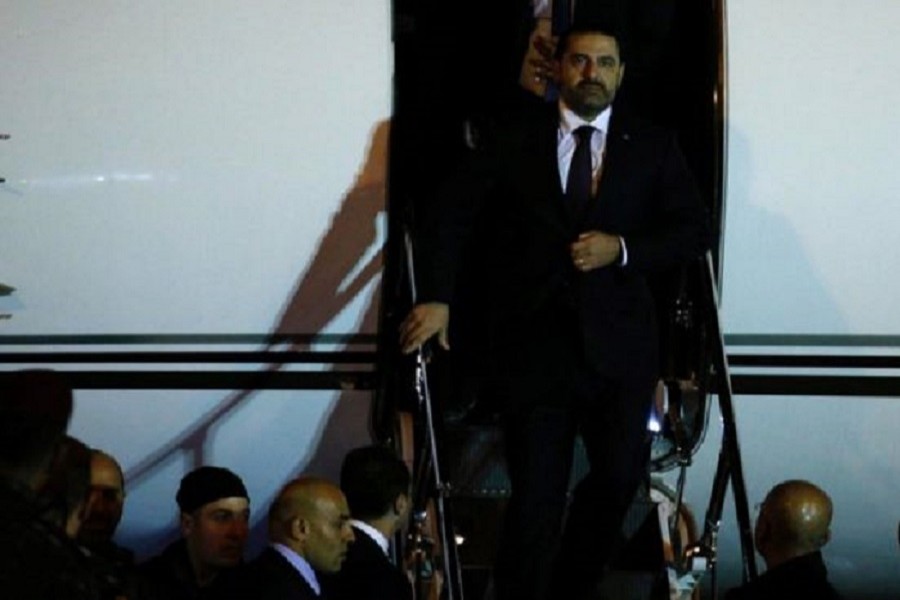 Saad Hariri arrived in Beirut shortly before midnight on Tuesday. Reuters