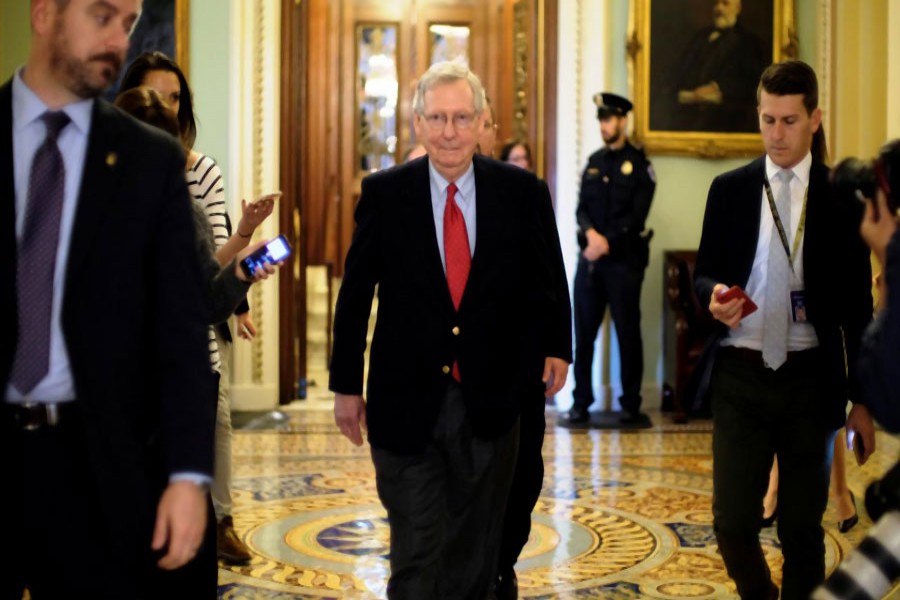 U.S. Senate Majority Leader Mitch McConnell (R-KY) leaves the Senate floor during debate over the Republican tax reform plan in Washington, Reuters Photo