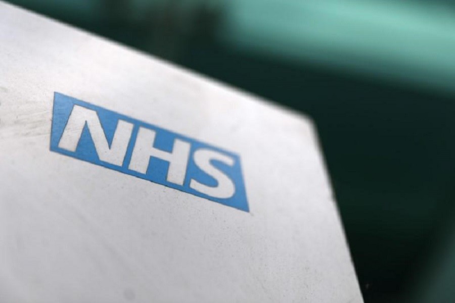 A National Health Services logo is displayed outside a hospital in London, Britain May 14, 2017. Reuters