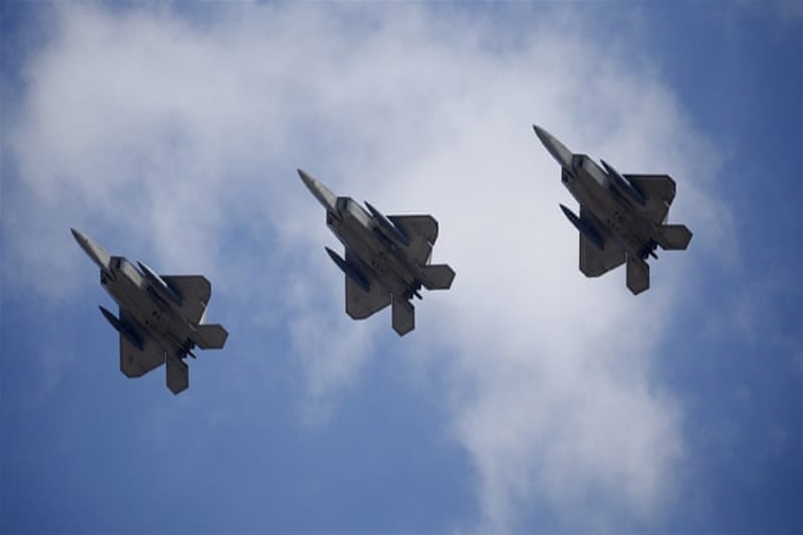 SEOUL: The war games include the largest simultaneous deployment of Raptor fighter jets in South Korea on Monday.	— Reuters