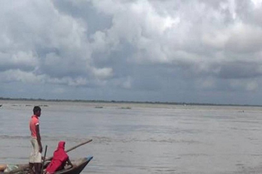 Cement-laden trawler sinks in Meghna