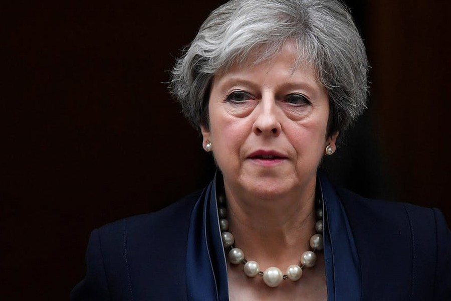 Officials said Britain had thwarted nine plots in the last 12 months. Reuters file photo shows British Prime Minister Theresa May.
