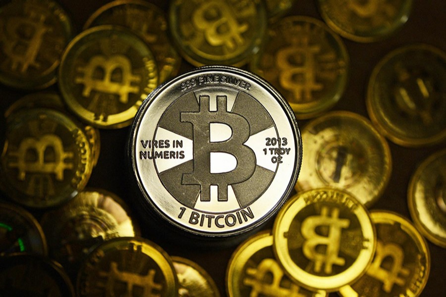 The world’s biggest cryptocurrency has surged seventeen-fold in value so far this year. - AP file photo