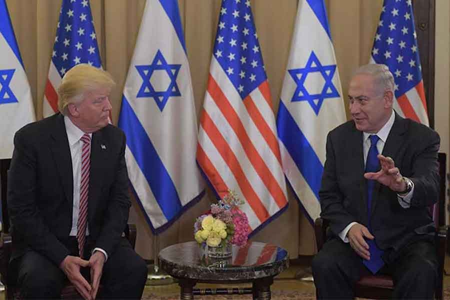 US president Donald Trump meets with Israeli president Benyamin Netanyahu in May 2017.