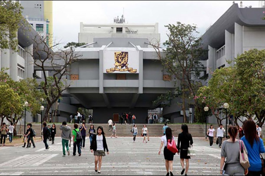 Students at the Chinese University of Hong Kong. - Collected