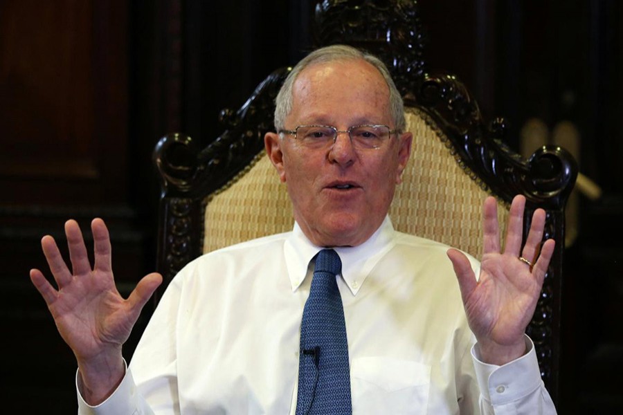 Peru's President Pedro Pablo Kuczynski speaks during an interview at the Reuters Latin American Investment Summit in Lima, Peru on August 11 last. - Reuters file photo