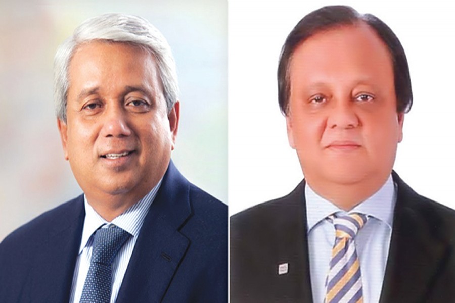 Azam J. Chowdhury, Managing Director of MJL Bangladesh Ltd., and Anis A. Khan, Managing Director & CEO of Mutual Trust Bank Ltd., are respectively seen in this combined photo.