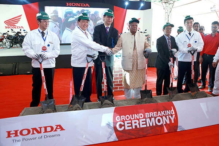 Honda set up a motorbike manufacturing plant last year