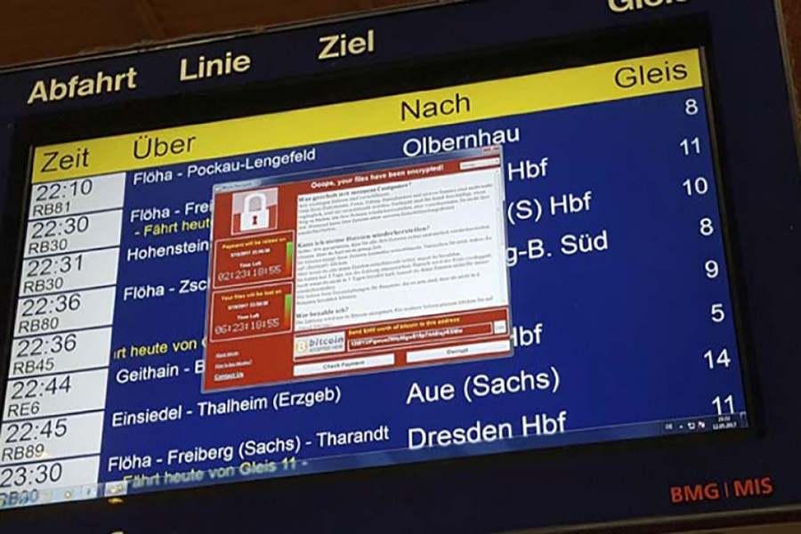 Germany's main train operator Deutsche Bahn was also affected by the ransomware. - Collected photo