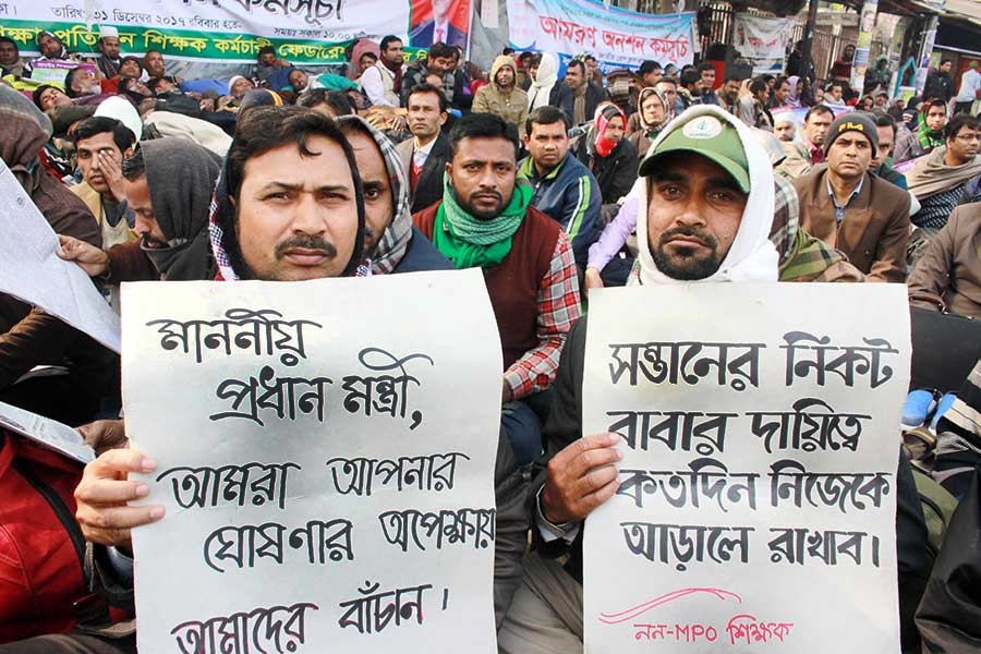 Non-MPO teachers, employees call off hunger strike