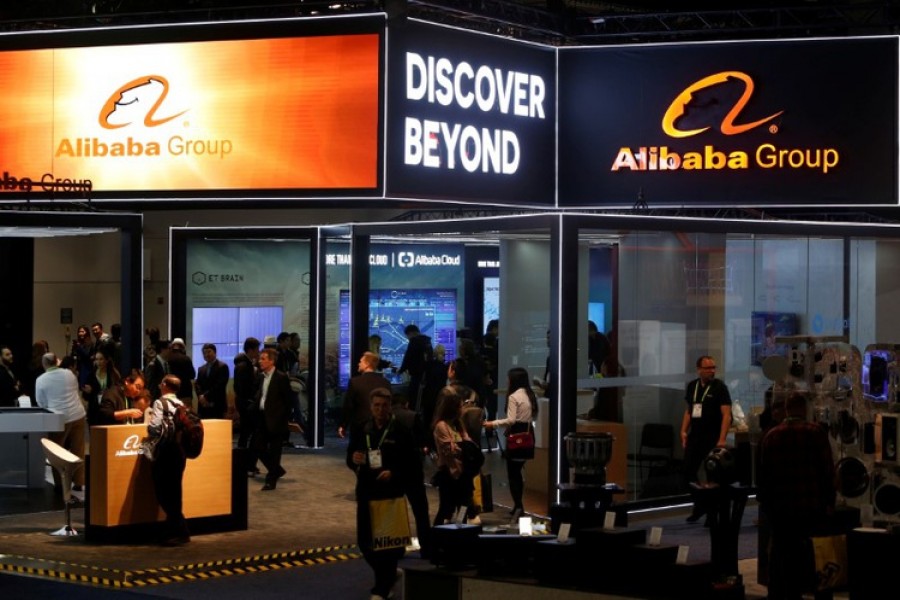 A view of Alibaba Group booth during the 2018 CES in Las Vegas, Nevada, US on January 9. Reuters