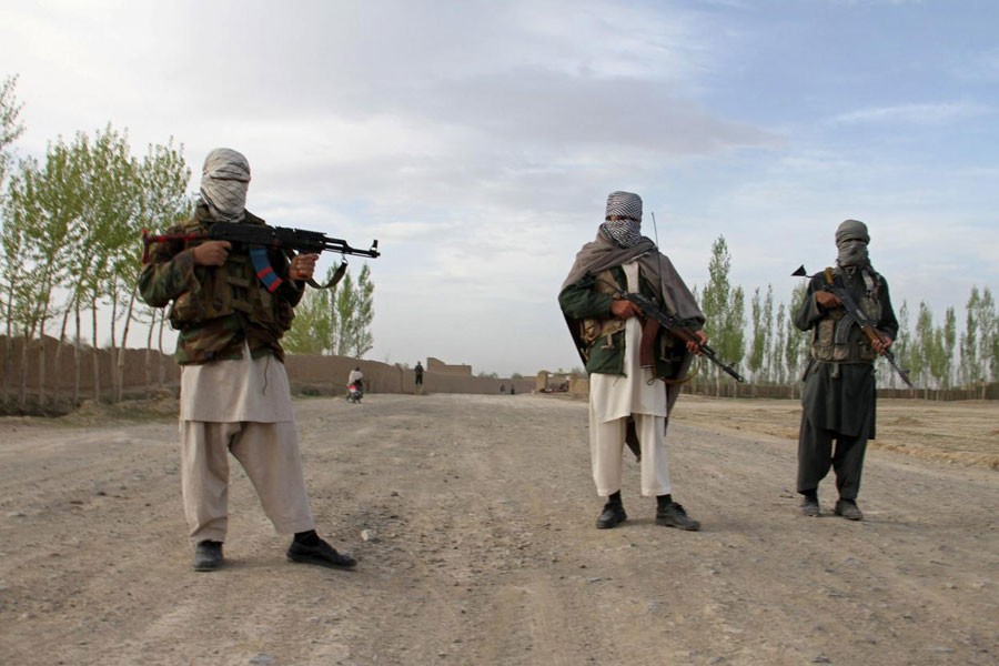 Members of the Taliban stand at the site of the execution of three men in Ghazni province, Afghanistan, April 18, 2015. (Reuters file photo used for representational purpose)