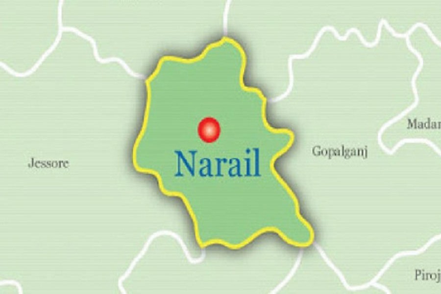 Map showing Narail district