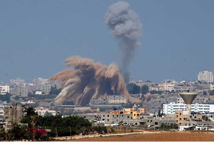 The Israeli army intensified its offensive on the Hamas-run Gaza Strip, striking Hamas sites and killing at least 8 people on the second day of a military operation it says is aimed at quenching rocket fire against Israel. Picture: Reuters