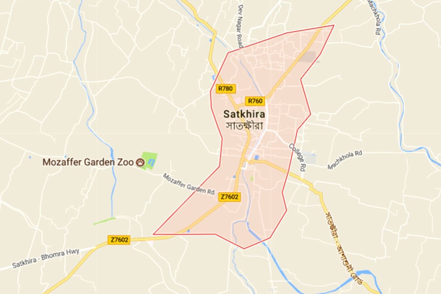 Map showing Satkhira district