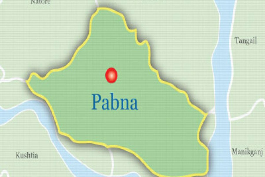 Map showing Pabna district