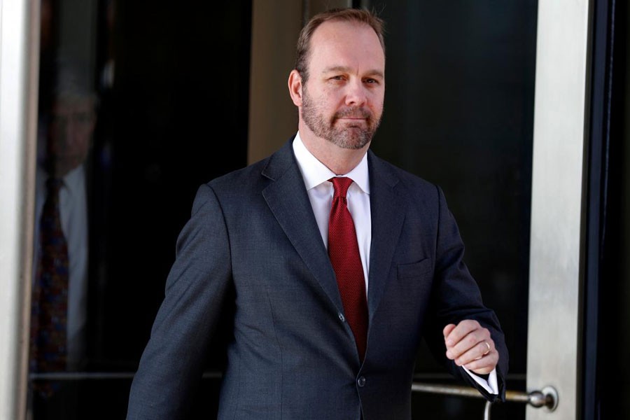 Rick Gates, former campaign aide to US President Donald Trump, departs after a bond hearing at US District Court in Washington, US, December 11, 2017. (REUTERS file photo)