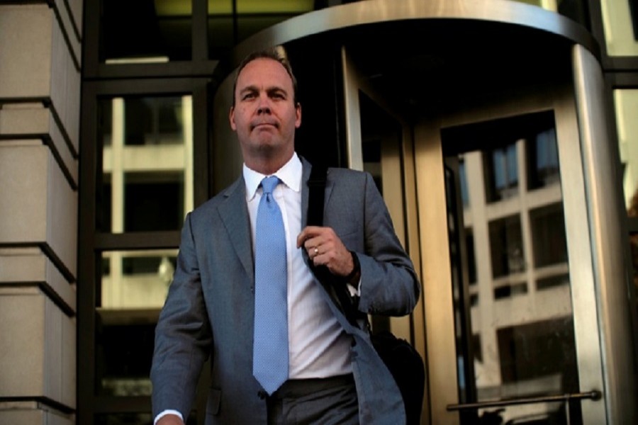 File Photo: Former US President Donald Trump campaign aide Rick Gates departs after a status conference at the US District Court following his indictment on tax fraud and money laundering charges in the special counsel's investigation into alleged Russian meddling in the 2016 US presidential election in Washington, US, November 2, 2017. Reuters/Files
