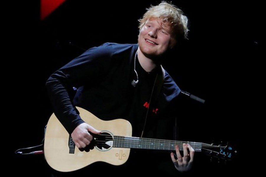 Ed Sheeran performs during the 2017 Jingle Ball at Madison Square Garden in New York. Photo: Reuters