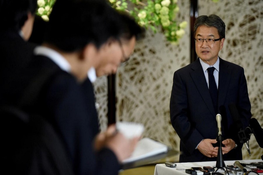 US Special Representative for North Korea Policy Joseph Yun answers questions from reporters following meeting with Japan and South Korea chief nuclear negotiators to talk about North Korean issues at the Iikuraguest house in Tokyo, Japan April 25, 2017. Reuters