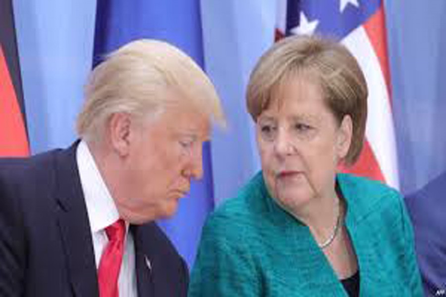 Merkel, Trump call for Syrian ceasefire