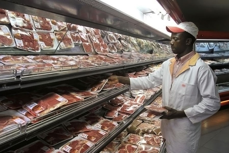 A shop worker arranges packaged meat at a leading supermarket in Harare January 16, 2012. (Reuters photo used for representation)