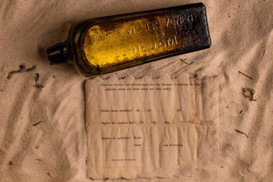 Experts confirmed the bottle was jettisoned as part of a German oceanographic experiment in 1886.  - KYMILLMAN.COM