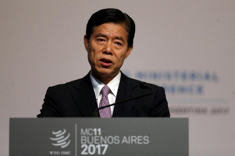 China's Commerce Minister Zhong Shan speaks at the 11th World Trade Organization's ministerial conference in Buenos Aires, Argentina December 11, 2017. Reuters