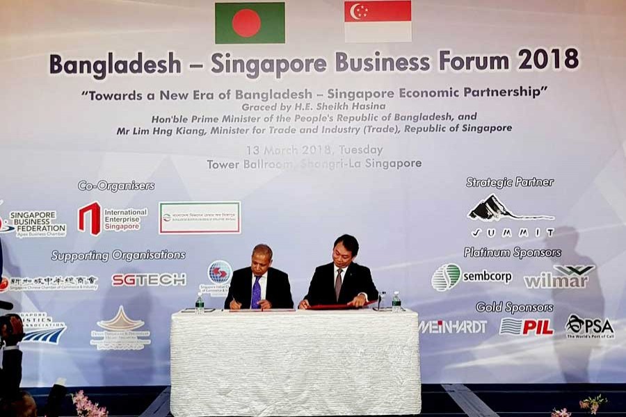 FBCCI signs MoU with Singapore manufacturing body