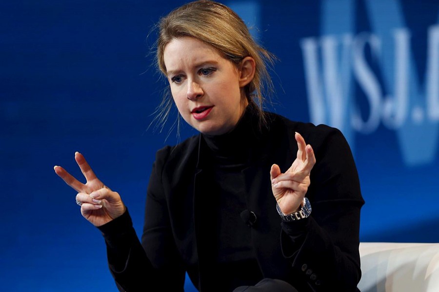 Elizabeth Holmes, founder and CEO of Theranos, speaking at the Wall Street Journal Digital Live (WSJDLive) conference at the Montage hotel in Laguna Beach, California on October 21, 2015 - Reuters/File